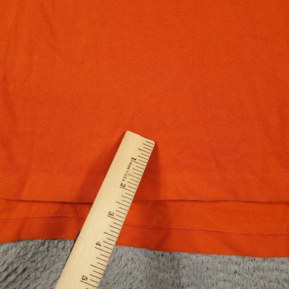 Ralph Lauren Polo Shirt Mens Size Medium Orange Pony Casual Short Sleeve *